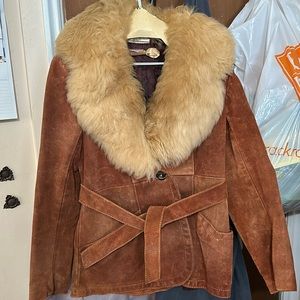 vintage leather suede jacket